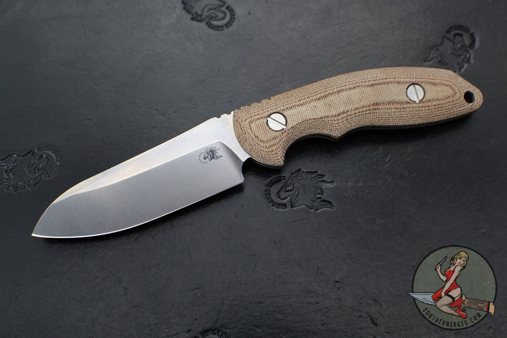 Hinderer Knives- The Emmett Fixed Blade- Sheepsfoot- Various Micarta Scales- Stonewash Magnacut Blade