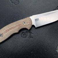 Hinderer Knives- The Emmett Fixed Blade- Sheepsfoot- Various Micarta Scales- Stonewash Magnacut Blade