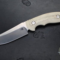 Hinderer Knives- The Emmett Fixed Blade- Sheepsfoot- Various Micarta Scales- Stonewash Magnacut Blade