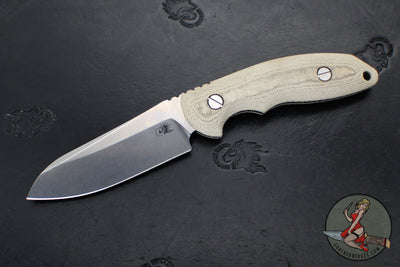 Hinderer Knives- The Emmett Fixed Blade- Sheepsfoot- Various Micarta Scales- Stonewash Magnacut Blade