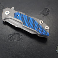 Hinderer Fulltrack- Wharncliffe Edge- Working Finish Titanium And Various G-10 Handle- Working Finish Blade