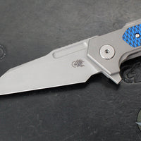 Hinderer Fulltrack- Wharncliffe Edge- Working Finish Titanium And Various G-10 Handle- Working Finish Blade
