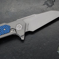Hinderer Fulltrack- Wharncliffe Edge- Working Finish Titanium And Various G-10 Handle- Working Finish Blade