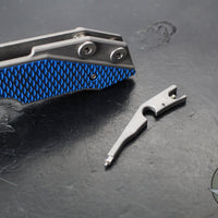 Hinderer Fulltrack- Wharncliffe Edge- Working Finish Titanium And Various G-10 Handle- Working Finish Blade