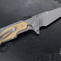 Hinderer Fulltrack- Wharncliffe Edge- Working Finish Titanium And Various G-10 Handle- Working Finish Blade