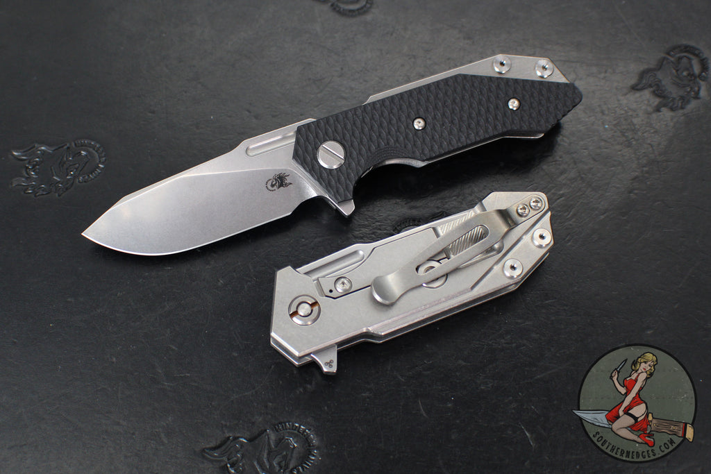 Hinderer Halftrack- Slucer Edge- Stonewash Titanium And Various G-10 Handles- Stonewash Magnacut Blade