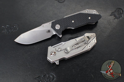 Hinderer Halftrack- Slucer Edge- Stonewash Titanium And Various G-10 Handles- Stonewash Magnacut Blade