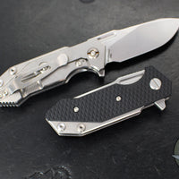 Hinderer Halftrack- Slucer Edge- Stonewash Titanium And Various G-10 Handles- Stonewash Magnacut Blade