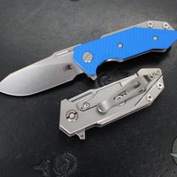 Hinderer Halftrack- Slucer Edge- Stonewash Titanium And Various G-10 Handles- Stonewash Magnacut Blade