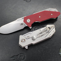 Hinderer Halftrack- Slucer Edge- Stonewash Titanium And Various G-10 Handles- Stonewash Magnacut Blade