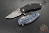 Hinderer Jurassic-Frontier Clip Point- Battle Blue Titanium and Black G-10 Handle Scales- Working Finish Magnacut Steel Blade