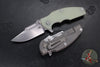 Hinderer Jurassic-Frontier Clip Point- Working Finish Titanium and Various G-10 Handle Scales- Stonewash Magnacut Steel Blade