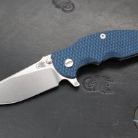 Hinderer Jurassic- Slicer Edge- Hollow Grind- Stonewash Bronze Finished Titanium and Various G-10 Handle Scales- Stonewash Finished Magnacut Steel Blade