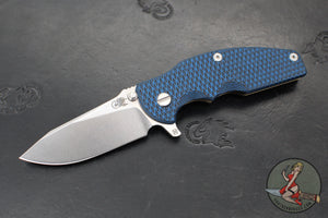 Hinderer Jurassic- Slicer Edge- Hollow Grind- Stonewash Bronze Finished Titanium and Various G-10 Handle Scales- Stonewash Finished Magnacut Steel Blade