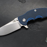 Hinderer Jurassic- Slicer Edge- Hollow Grind- Stonewash Finished Titanium and Various G-10 Handle Scales- Stonewash Finished Magnacut Steel Blade