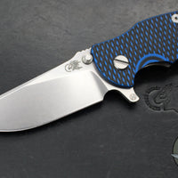 Hinderer Jurassic- Slicer Edge- Hollow Grind- Stonewash Finished Titanium and Various G-10 Handle Scales- Stonewash Finished Magnacut Steel Blade
