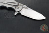 Hinderer Jurassic- Slicer Edge- Hollow Grind- Stonewash Finished Titanium and Various G-10 Handle Scales- Stonewash Finished Magnacut Steel Blade