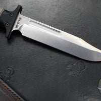 Rick Hinderer Knives Ka-Bar- Brown Micarta Handle- Stonewash 3V Steel Blade