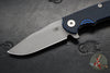 Hinderer Project X- Clip Point Edge- Working Finish Titanium And BlueBlack G-10- Working Finish S45VN Blade