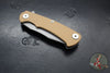 Hinderer Project X- Clip Point Edge- Working Finish Titanium And Coyote G-10- Working Finish S45VN Blade