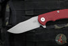 Hinderer Project X- Clip Point Edge- Working Finish Titanium And Red G-10- Working Finish Magnacut Blade