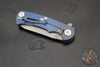 Hinderer Project X- Sheepsfoot- Battle Blue Titanium And Various G-10 Scales- Working Finish Magnacut Blade