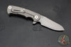 Hinderer Project X- Sheepsfoot- Working Finish Titanium And Various G-10 Scales- Working Finish Magnacut Blade