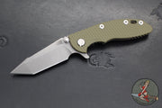 Hinderer XM-18 3.0"- Harpoon Tanto- Battle Bronze Titanium And OD Green G-10 Handle- Working  Finish S45VN Blade