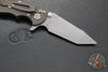 Hinderer XM-18 3.0"- Harpoon Tanto- Battle Bronze Titanium And OD Green G-10 Handle- Working  Finish S45VN Blade