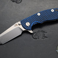 Hinderer XM-18 3.0"- Harpoon Tanto- Stonewash Titanium And BlueBlack G-10 Handle- Stonewash Finished S45VN Blade