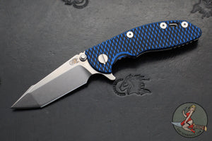 Hinderer XM-18 3.0"- Harpoon Tanto- Stonewash Titanium And BlueBlack G-10 Handle- Stonewash Finished S45VN Blade