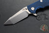 Hinderer XM-18 3.0"- Harpoon Tanto- Stonewash Titanium And BlueBlack G-10 Handle- Stonewash Finished S45VN Blade