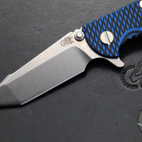 Hinderer XM-18 3.0"- Harpoon Tanto- Stonewash Titanium And BlueBlack G-10 Handle- Stonewash Finished S45VN Blade