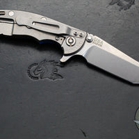 Hinderer XM-18 3.0"- Harpoon Tanto- Stonewash Titanium And BlueBlack G-10 Handle- Stonewash Finished S45VN Blade