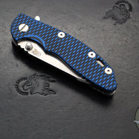 Hinderer XM-18 3.0"- Harpoon Tanto- Stonewash Titanium And BlueBlack G-10 Handle- Stonewash Finished S45VN Blade