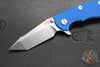 Hinderer XM-18 3.0"- Harpoon Tanto- Stonewash Titanium And Blue G-10 Handle- Stonewash Finished S45VN Blade