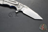 Hinderer XM-18 3.0"- Harpoon Tanto- Stonewash Titanium And Blue G-10 Handle- Stonewash Finished S45VN Blade