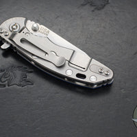 Hinderer XM-18 3.0"- Harpoon Tanto- Stonewash Titanium And Blue G-10 Handle- Stonewash Finished S45VN Blade