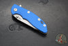 Hinderer XM-18 3.0"- Harpoon Tanto- Stonewash Titanium And Blue G-10 Handle- Stonewash Finished S45VN Blade