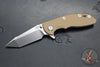 Hinderer XM-18 3.0"- Harpoon Tanto- Stonewash Titanium And Coyote Tan G-10 Handle- Stonewash Finished S45VN Blade