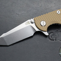 Hinderer XM-18 3.0"- Harpoon Tanto- Stonewash Titanium And Coyote Tan G-10 Handle- Stonewash Finished S45VN Blade