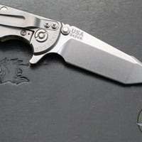 Hinderer XM-18 3.0"- Harpoon Tanto- Stonewash Titanium And Coyote Tan G-10 Handle- Stonewash Finished S45VN Blade