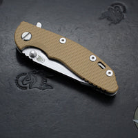 Hinderer XM-18 3.0"- Harpoon Tanto- Stonewash Titanium And Coyote Tan G-10 Handle- Stonewash Finished S45VN Blade