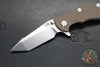 Hinderer XM-18 3.0"- Harpoon Tanto- Stonewash Titanium And FDE G-10 Handle- Stonewash Finished S45VN Blade