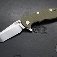 Hinderer XM-18 3.0"- Harpoon Tanto- Stonewash Titanium And OD Green G-10 Handle- Stonewash Finished S45VN Blade