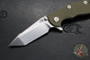 Hinderer XM-18 3.0"- Harpoon Tanto- Stonewash Titanium And OD Green G-10 Handle- Stonewash Finished S45VN Blade