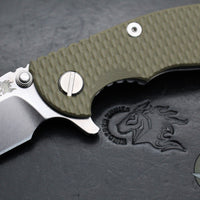 Hinderer XM-18 3.0"- Harpoon Tanto- Stonewash Titanium And OD Green G-10 Handle- Stonewash Finished S45VN Blade