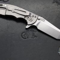 Hinderer XM-18 3.0"- Harpoon Tanto- Stonewash Titanium And OD Green G-10 Handle- Stonewash Finished S45VN Blade