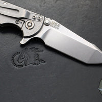 Hinderer XM-18 3.0"- Harpoon Tanto- Stonewash Titanium And OD Green G-10 Handle- Stonewash Finished S45VN Blade