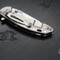 Hinderer XM-18 3.0"- Harpoon Tanto- Stonewash Titanium And OD Green G-10 Handle- Stonewash Finished S45VN Blade